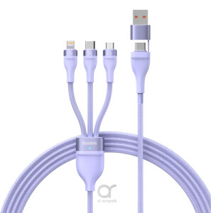 Baseus Flash Series II cable USB Type C / USB Type A - USB Type C / Lightning / micro USB 100 W 1.2 m Purple
