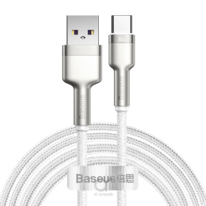Baseus Cafule Series 66W USB to USB-C / Type-C Metal Data Cable(Length:2m)-White