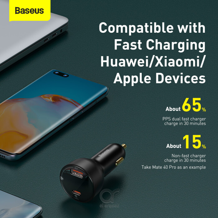 Original Xiaomi Car Charger 100W 5V 3A Dual USB Fast Charging QC Charger  Adapter For iPhone Samsung Huawei Xiaomi 10 Smart phone