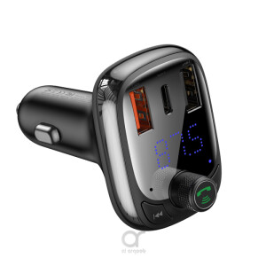 جهاز إرسال FM للسيارة مزود بخاصية Bluetooth FM ومحول صوت راديو لاسلكي يدوي مع قرص USB /بطاقة SD - شاحن سريع 4.0