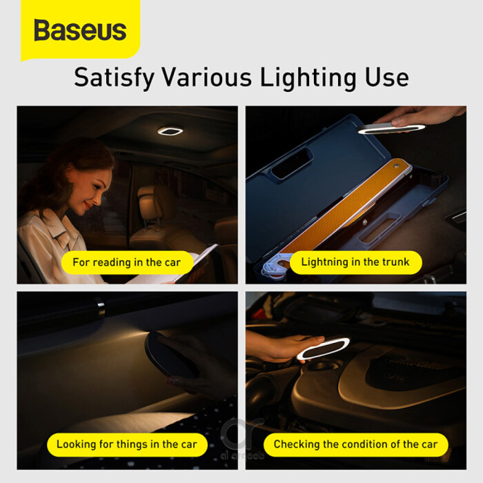 Arqoob - Touch Sensor USB Charging Car LED Interior Light, Magnetic Suction  Car RV LED Ceiling Dome Light Fixture Wireless Car Interior Lamp ( Light)