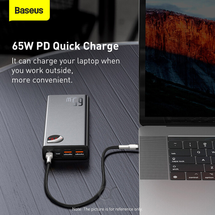 Baseus Adaman Metal Powerbank 20000mAh PD QC 3.0 65W 2xUSB + USB-C + micro  USB (Black)
