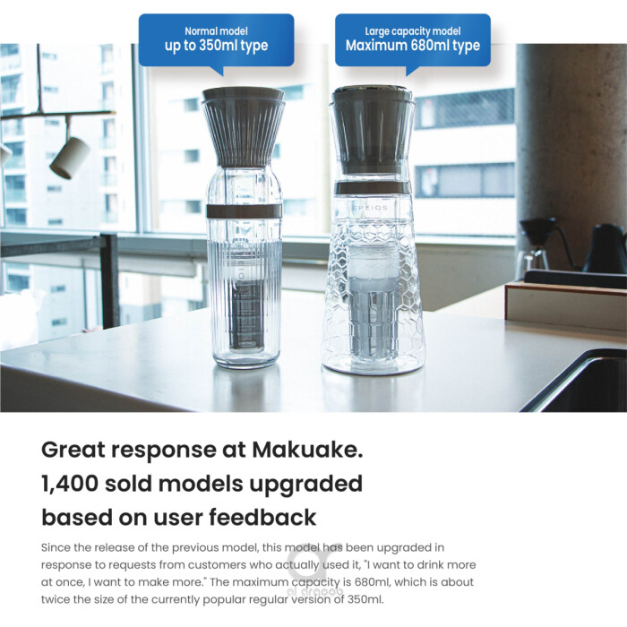 EPEIOS HummingBird Electric Cold Brew / Iced Tea Coffee Maker 10 Minutes High Quality Cold Brew 680ml