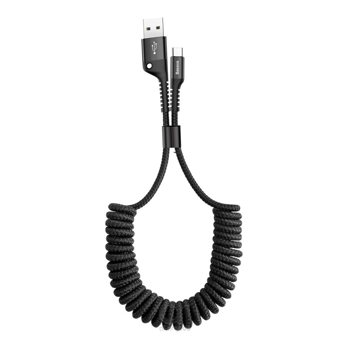 Baseus Fish eye Spring Data Cable USB For Type-C 2A 1m Black