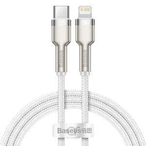 Baseus Cafule Series Metal Data Cable USB to IP PD 20W (1m) White