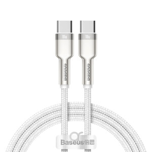 Baseus Cafule Series Metal Data Cable Type-C to Type-C 100W (1M) White