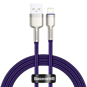 Baseus Cafule Series كابل بيانات معدني USB إلى IP 2.4A (1 متر) بنفسجي