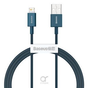 Baseus Superior Series USB to Lightning-Fast Charging Cable Data Transfer 2.4A for iPhone 13 12 11 Pro Max Mini XS X 8 7 6 5 SE iPad and More 1M Blue