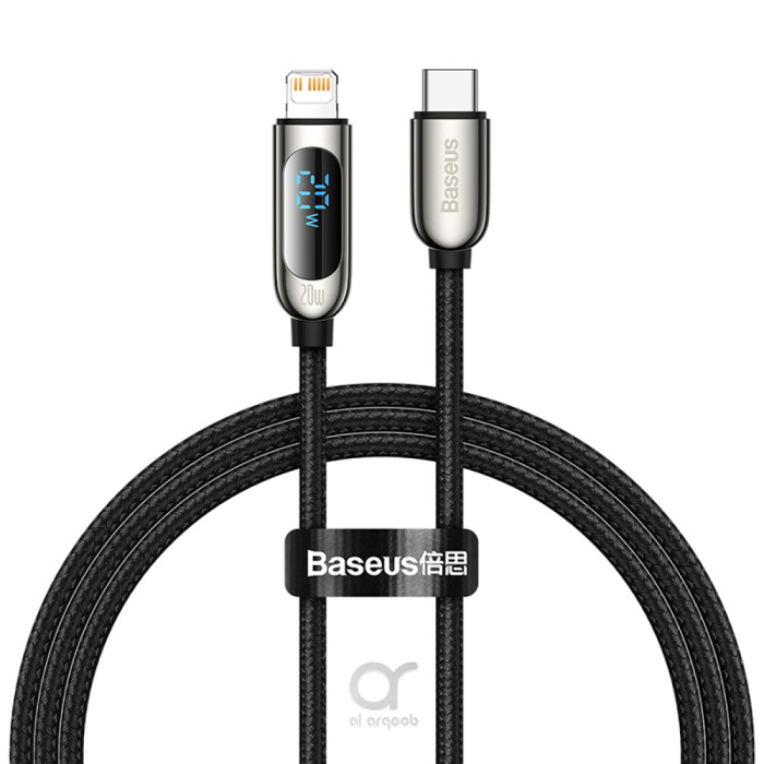 Baseus Display Fast Charging Data Cable Type-C to Lightning 20W 1M - Black
