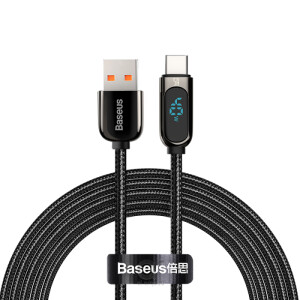 Baseus Display Fast Charging Data Cable USB to Type-C 5A 2m Black