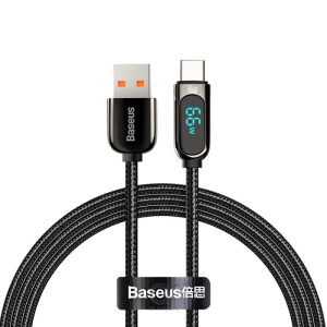Baseus Display Fast Charging Data Cable USB to Type-C 66W (1m) Black