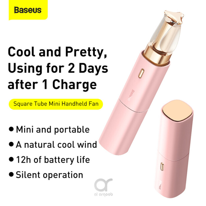 Baseus Tube Mini Portable Fan Pink