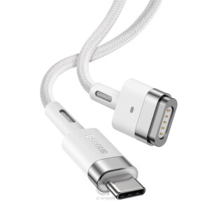 Baseus Zinc Magnetic Series iP Laptop Charging Cable Type-C to T-shaped Port 60W (2m) White