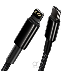 Baseus Tungsten Gold Fast Charging Data Cable Type-C to iP PD 20W  (1m)  Black