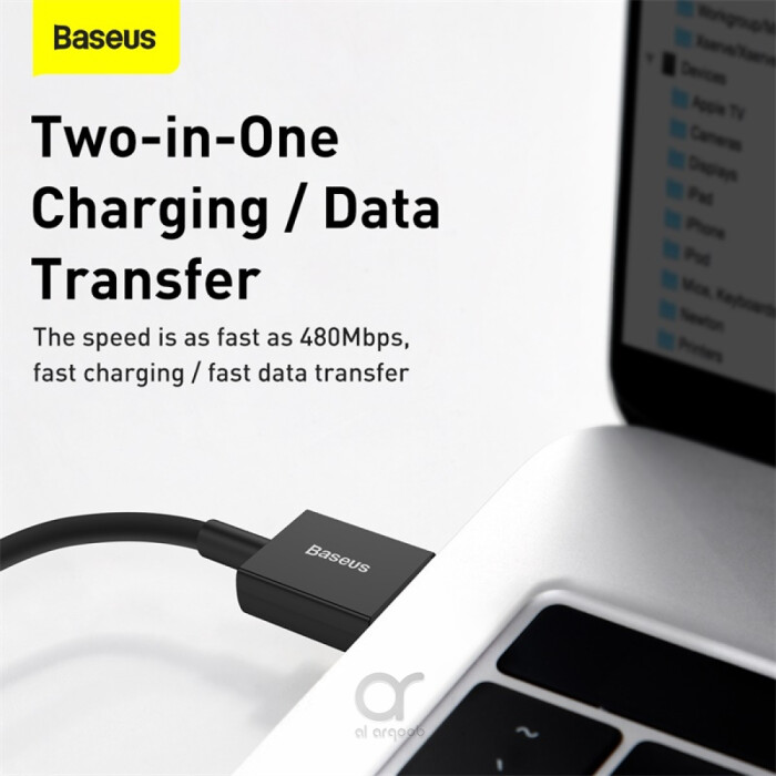 Baseus Superior Series USB to Lightning-Fast Charging Cable Data Transfer 2.4A for iPhone 13 12 11 Pro Max Mini XS X 8 7 6 5 SE iPad and More 1M Black