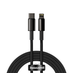 Baseus Tungsten Gold Fast Charging Data Cable Type-C to iP PD 20W (2m) Black