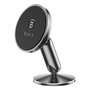 Baseus Magnetic Car Phone Holder Universal Dashboard Mount 360 degrees For iPhone 13 12 11 X 8 7 Samsung Galaxy S9 S8 S7 S6 Silver