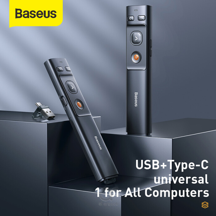 Baseus Laser Wireless Presenter Orange Dot Remote controller Red Laser Pointer