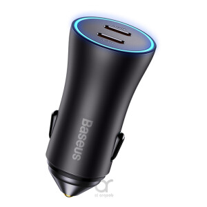 Baseus Golden Contactor Pro car charger 2x USB-C 40W gray