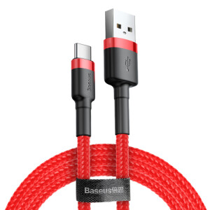 Baseus Cafule Cable Durable Nylon Braided Wire USB / USB-C Qc3.0 2a 2m Red