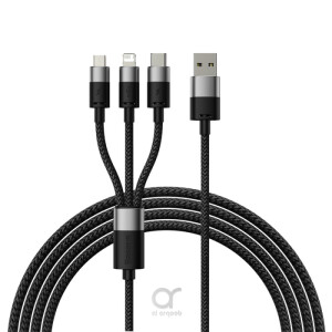 Cable 3in1 USB cable Baseus StarSpeed Series, USB-C + Micro + Lightning 3,5A, 1.2m