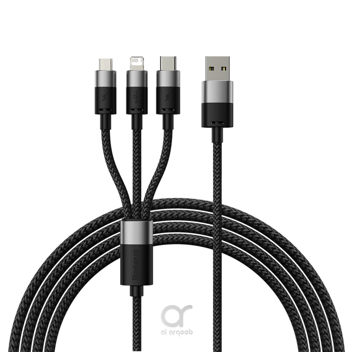 Cable 3in1 USB cable Baseus StarSpeed Series, USB-C + Micro + Lightning ...