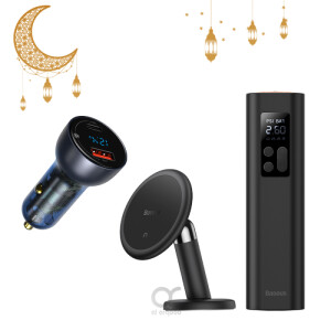 Bundle 1 (Baseus Magnetic Phone Holder + 65W Quick Car Charger + Super Mini Inflator Pump)