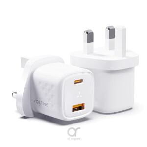 Voltme Revo 30 Duo CA USB-C & USB-A Wall Charger (30W) White