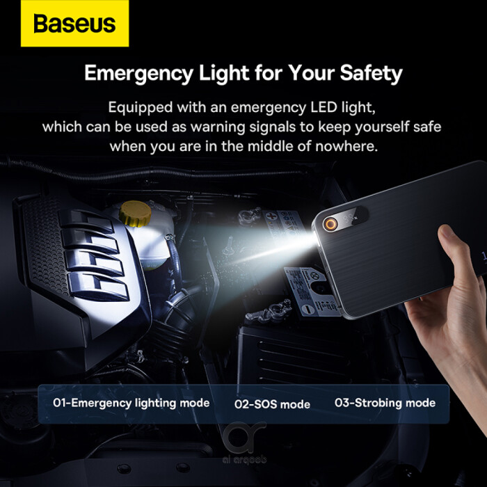 Baseus 1200A Car Jump Starter Power Bank 12000mAh Portable Battery Station  For 2.5L/6L Car Emergency Booster Starting Device