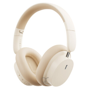 Baseus Bowie D05 Wireless Bluetooth Headset Foldable HiFi Stereo Music Headphone Creamy-White