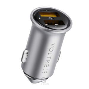 Voltme Cazo 24 AA Car Charger (24W) Silver Grey