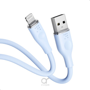 Voltme Powerlink Moss Liquid Silicon Cable USB A to Lightning 3A (60W) 1.2M Zinc-Alloy Connector Blue