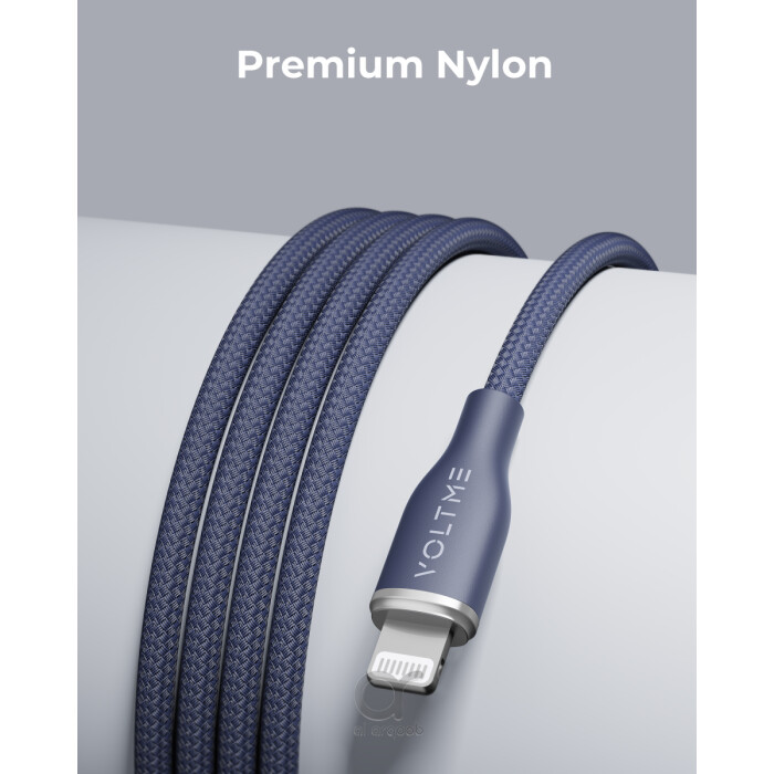 Voltme Double Nylon Cable Type C to Lightning 2.0M Blue