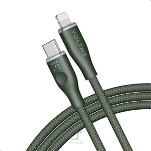 Voltme Powerlink Rugg Double Nylon Cable Type C to Lightning 3A / 1.2M Zinc-Alloy Connector Blue