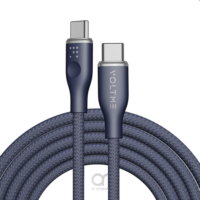 Voltme Double Nylon Cable Type C to Lightning 2.0M Blue