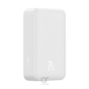 Baseus Airpow Magnetic Mini Wireless Fast Charge Power Bank 20000mAh 20W White (With Simple Series Charging Cable Type-C to Type-C (20V/3A) 30cm White)