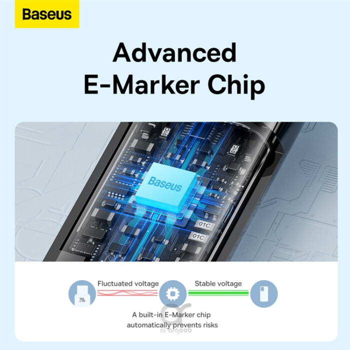 Baseus Tungsten Gold Fast Charging Data Cable Type-C to Type-C 240W 1m