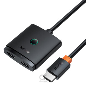 Baseus AirJoy Series 2-in-1 Bidirectional HDMI Switch with 1m Cable Cluster Black