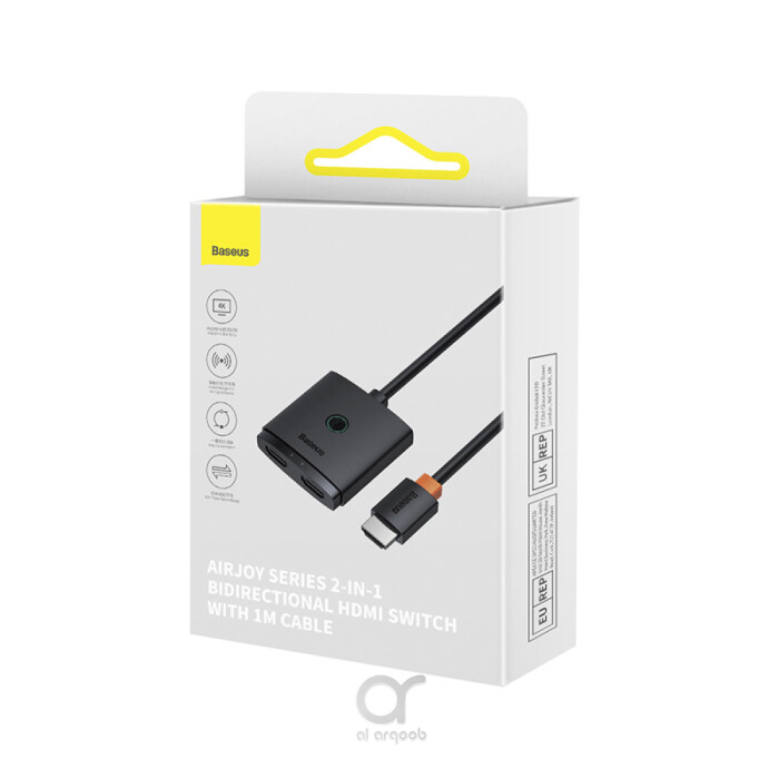 Baseus AirJoy Series 2-in-1 Bidirectional HDMI Switch with 1m Cable