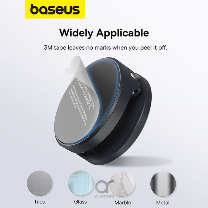 Baseus MagPro series Wall-mounted, space-saving, and multifunctional phone holder. Versatile with universal compatibility. Rotates 360° for flexible viewing. Strong magnet for secure iPhone 12/13/14/15 Series attachment. Mini & compact foldable design, 180° angle adjustment, skin-friendly silicone pad for scratch protection. Durable ABS+PC materials ensure longevity.