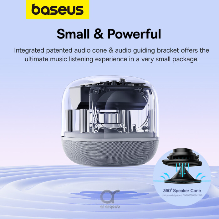 Baseus AeQur V2 Wireless Speaker - 360° Sound and Powerful Bass. TWS Dual-Pairing. Shop now for 30 hours of playtime