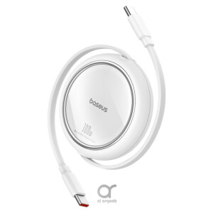 Baseus 100W Free2 Draw Mini Both-Way Retractable Type C to Type C Fast Charging Data Cable 1M - White