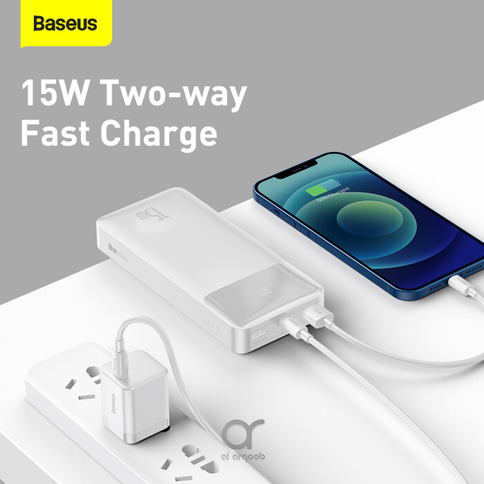 Baseus Bipow Power Bank 20000mAh, 15W, Fast Charging, Lightweight Design