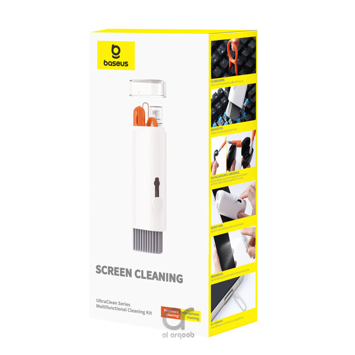 Baseus 8-in-1 Multi-Functional Cleaning Kit for Laptop Screen, Keyboard and Earbuds - White