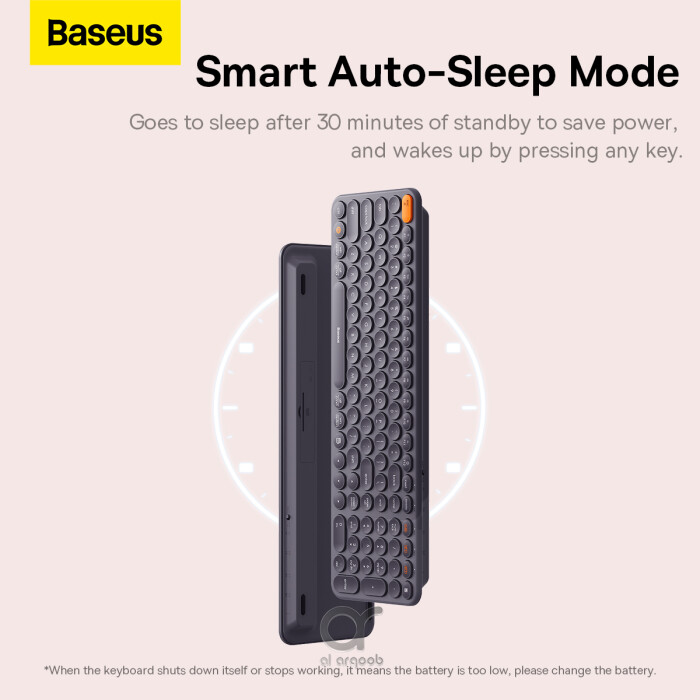 Baseus K01B Tri-Mode Wireless Keyboard (Bluetooth 5.0  & Wireless 2.4G)  US Layout Silent Keyboard_01