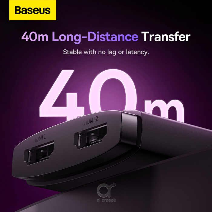 Baseus AirJoy Series 2-in-1 Bidirectional HDMI Switch - Cluster Black