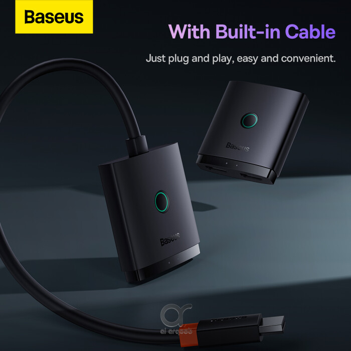 Baseus AirJoy Series 2-in-1 Bidirectional HDMI Switch - Cluster Black