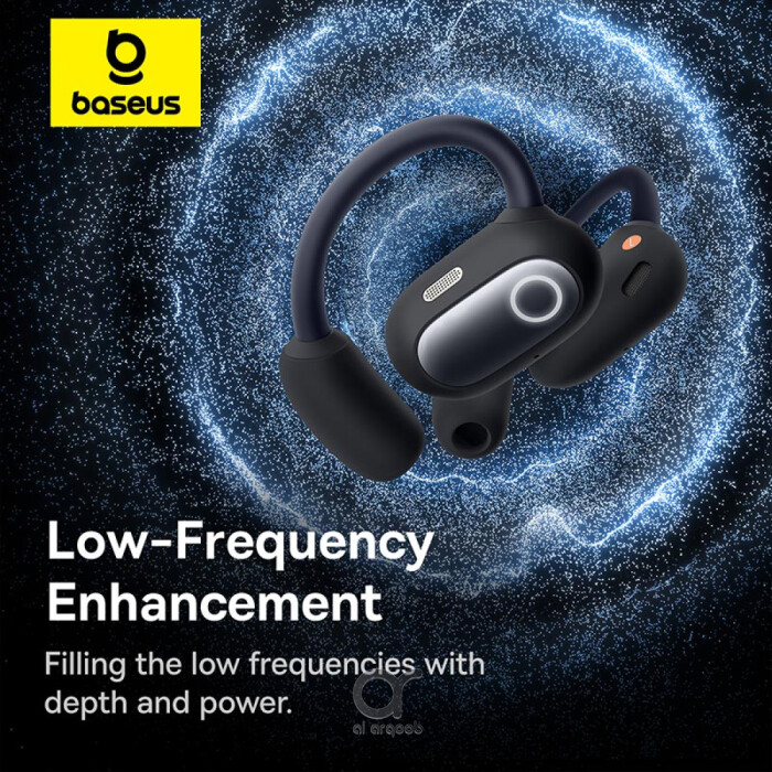 Baseus Eli Sport 1 Open-Ear Wireless Earbuds With IPX4 Waterproof, TWS, ENC Mics, & Detachable Neckband - Cosmic Black