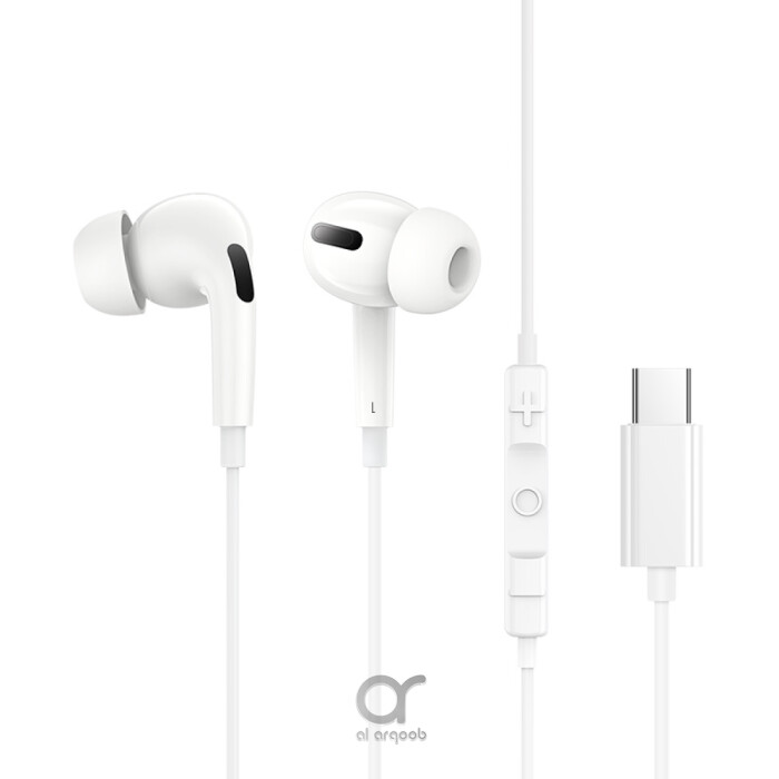 Baseus Encok CZ18 Type-C Wired Earphone, In-Ear Noise Isolation Headphone With Noiseless HD Mic - White