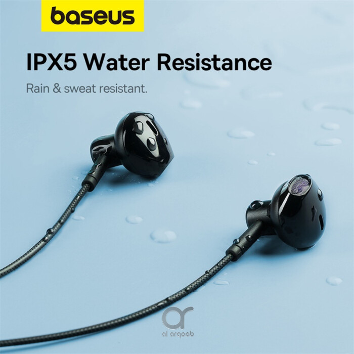 Baseus Bowie P1 Neckband Wireless Earphones - 30H Playtime, V5.2 Bluetooth Headphones, Magnetic In-Ear Earbuds, IPX5 Waterproof - Black